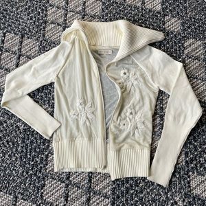 Zip-up Shear Sweater from Italy